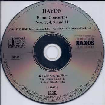 CD Joseph Haydn: Piano Concertos (Nos. 4, 7, 9 And 11)