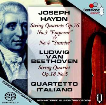Album Ludwig van Beethoven: String Quartets Op. 76 No. 3 "Emperor" & No. 4 "Sunrise" / Strig Quartet Op. 18 No. 5