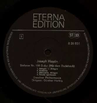 LP Joseph Haydn: Die Londoner Sinfonien VI