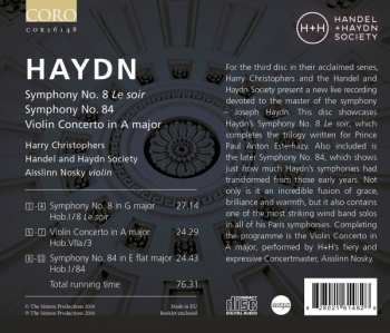 CD Joseph Haydn: Symphony No. 8 Le Soir : Symphony No. 84 : Violin Concerto In A Major