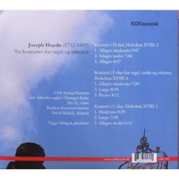 CD Joseph Haydn: 3 Concertos For Organ And Orchestra