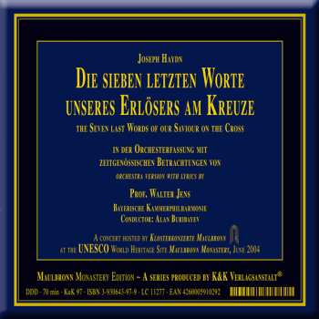 CD Joseph Haydn: The Seven Last Words Of Our Saviour On The Cross / Die Sieben Letzten Worte Unseres Erlösers Am Kreuze