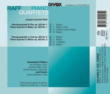 SACD Joseph Joachim Raff: Piano Quartets