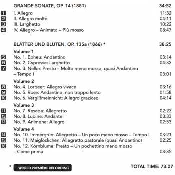 CD Joseph Joachim Raff: Piano Works • 5 - Grand Sonate, Op. 14 (1881) Blätter Und Blüten, Op. 135a
