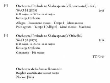 SACD L'Orchestre De La Suisse Romande: Symphony No. 2 - Four Shakespeare Preludes