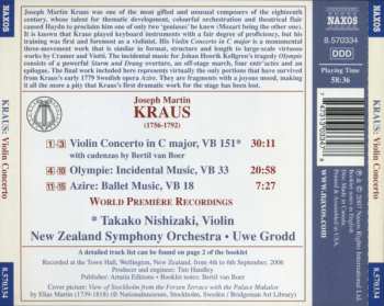 CD Joseph Martin Kraus: Violin Concerto, Olympie, Azire