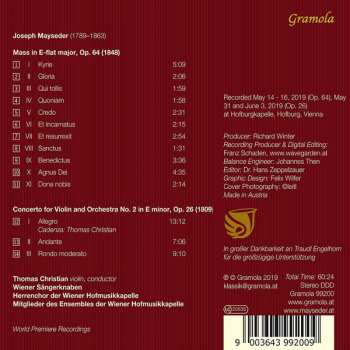 CD Die Wiener Sängerknaben: Messe Es-Dur - Violinkonzert Nr. 2