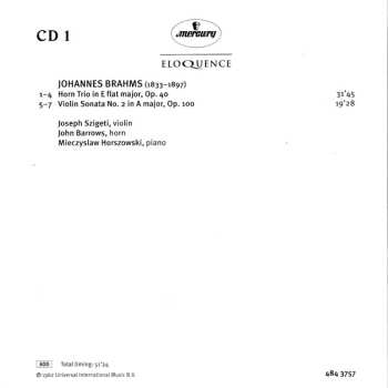 6CD/Dobozkészlet Joseph Szigeti: The Mercury Masters