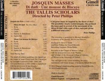 CD Josquin Des Prés: Josquin Masses: Di Dadi, Une Mousse de Biscaye