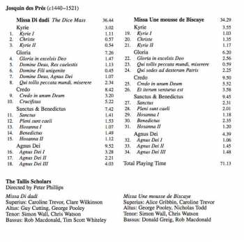 CD Josquin Des Prés: Josquin Masses: Di Dadi, Une Mousse de Biscaye