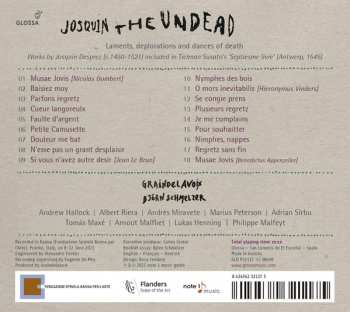 CD Josquin Des Prés: Josquin, The Undead: Laments, Deplorations And Dances Of Death