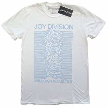 Merch Joy Division: Póló Unknown Pleasures Blue On White 