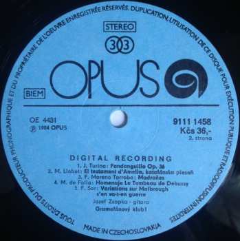 LP Jozef Zsapka: Famous Guitar Compositions