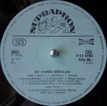LP Jožka Černý: Moravian Folk Singer („Od Starej Břeclavi“)