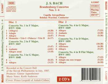 2CD Johann Sebastian Bach: Brandenburg Concertos Nos. 1-6