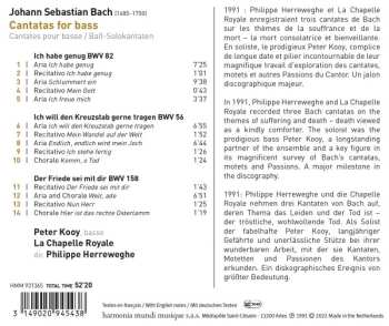 CD Johann Sebastian Bach: Cantates For Bass