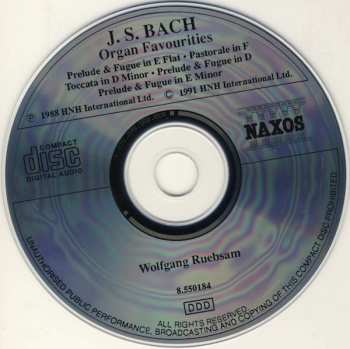 CD Johann Sebastian Bach: Organ Favourites