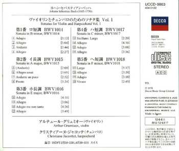 CD Johann Sebastian Bach: Sonatas For Violin And Harpsichord BWV1014-1018 LTD