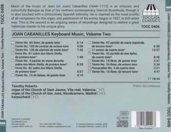 CD Juan Cabanilles: Keyboard Music, Volume Two: 24 Works For Organ And For Harpsichord