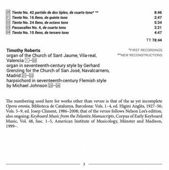 CD Juan Cabanilles: Keyboard Music, Volume Two: 24 Works For Organ And For Harpsichord