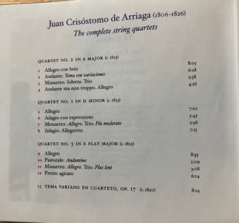 CD Juan Crisóstomo de Arriaga: The Complete String Quartets