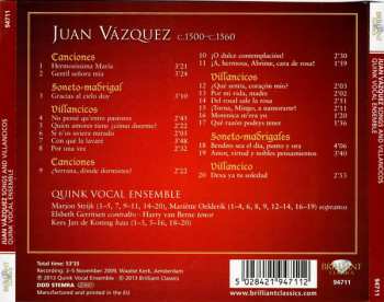 CD Juan Vasquez: Gentil Señora Mía  (16th-Century Songs And Villancicos)