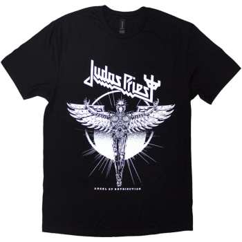 Merch Judas Priest: Judas Priest Unisex T-shirt: Angel Of Retribution Angel Rising (black) (back Print) (small) S