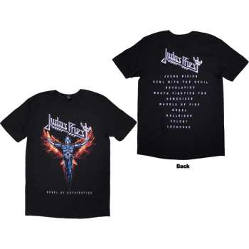 Merch Judas Priest: Judas Priest Unisex T-shirt: Angel Of Retribution Tracklst (back Print) (black) (small) S