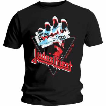 Merch Judas Priest: Póló British Steel Hand Triangle 