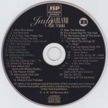 4CD/Dobozkészlet Judy Garland: Lost Tracks 1929 - 1959