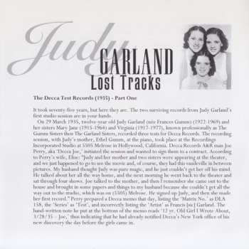 4CD/Dobozkészlet Judy Garland: Lost Tracks 1929 - 1959