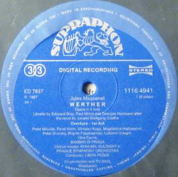 3LP/Dobozkészlet Pavel Kühn: Werther - Opera In 4 Acts