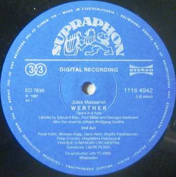 3LP/Dobozkészlet Pavel Kühn: Werther - Opera In 4 Acts