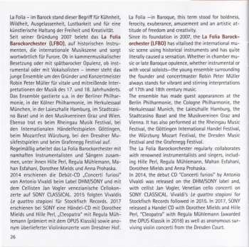 CD La Folia Barockorchester: Seconda Donna