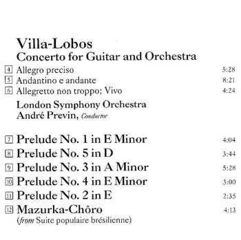 CD Julian Bream: Concierto De Aranjuez / Guitar Concerto / 5 Preludes