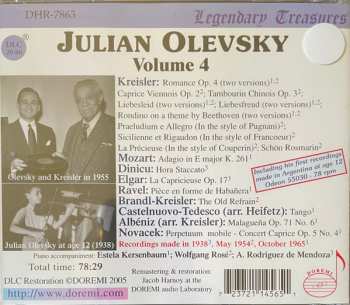 CD Julian Olevsky: Vol. 4 : Violin Favorites By Kreisler & Others