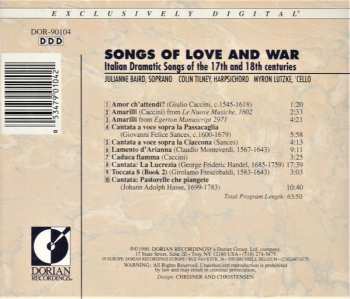 CD Julianne Baird: Songs Of Love And War (Works By Monteverdi, Handel, Caccini, Frescobaldi And Others)