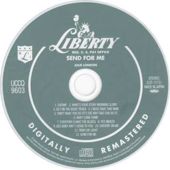CD Julie London: Send For Me LTD