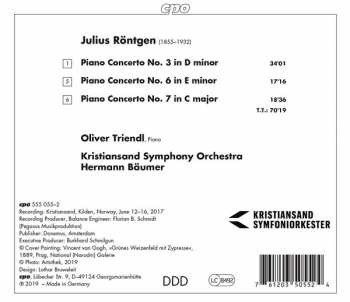 CD Julius Röntgen: Piano Concertos 3, 6, & 7