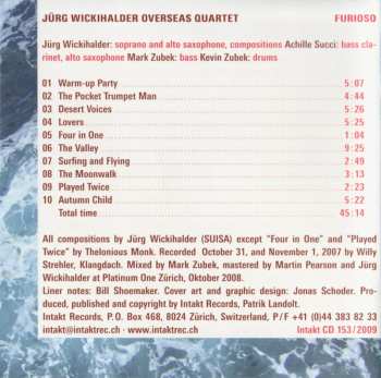 CD Jürg Wickihalder Overseas Quartet: Furioso