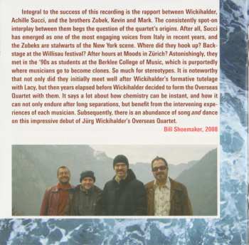 CD Jürg Wickihalder Overseas Quartet: Furioso