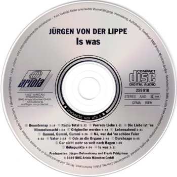 CD Jürgen Von Der Lippe: Is Was