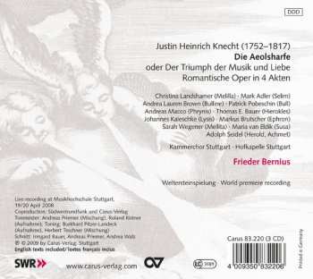 3CD/Dobozkészlet Justin Heinrich Knecht: Die Aeolsharfe - Oder Der Triumph Der Musik Und Liebe (Romantische Oper In 4 Akten)