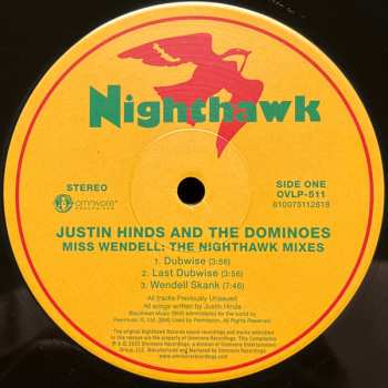 LP Justin Hinds & The Dominoes: Miss Wendell And The Book Of History LTD