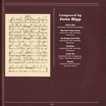 6CD/DVD/Dobozkészlet Jutta Hipp: Hipp Is Cool • The Life And Art Of Jutta Hipp LTD