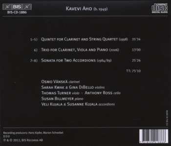 CD Osmo Vänskä: Quintet For Clarinet And Strings / Trio For Clarinet, Viola And Piano / Sonata For Two Accordions