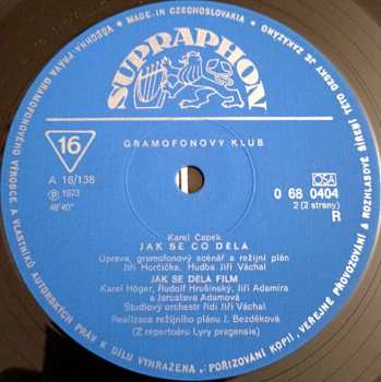 LP Karel Čapek: Jak Se Co Dělá