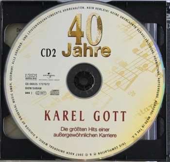 2CD Karel Gott: 40 Jahre Karel Gott - Die Größten Hits Einer Außergewöhnlichen Karriere