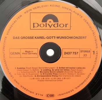 2LP Karel Gott: Das Grosse Wunschkonzert