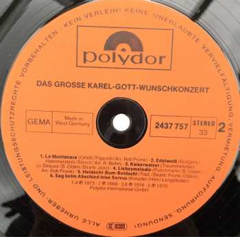 2LP Karel Gott: Das Grosse Wunschkonzert